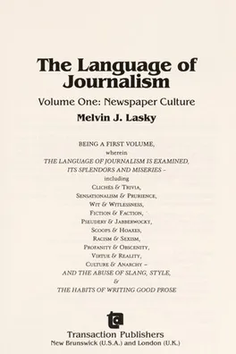 Capa de The language of journalism