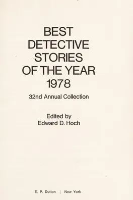 Capa de Best Detective Stories of the Year, 1978