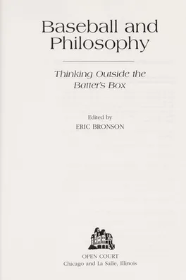 Capa de Baseball and philosophy
