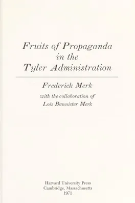 Capa de Fruits of propaganda in the Tyler administration