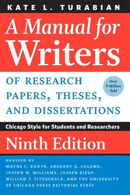 Capa de A Manual for Writers of Research Papers, Theses, and Dissertations, Ninth Edition