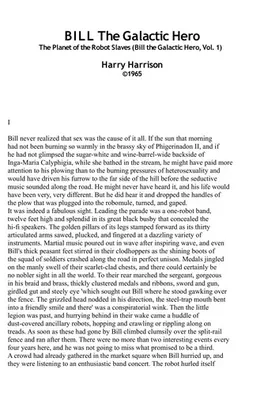 Capa de Bill, the Galactic Hero on the Planet of Robot Slaves