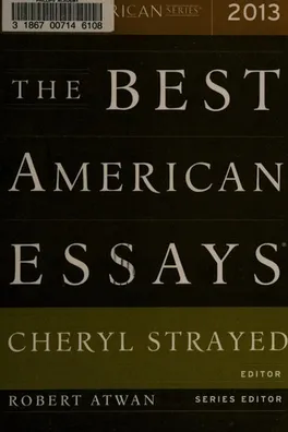 Capa de Best American essays 2013
