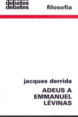 Capa de Adeus a Emmanuel Lévinas