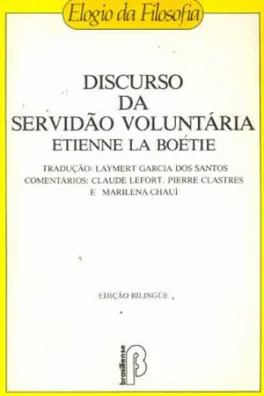 Capa de Discurso da servidão voluntária