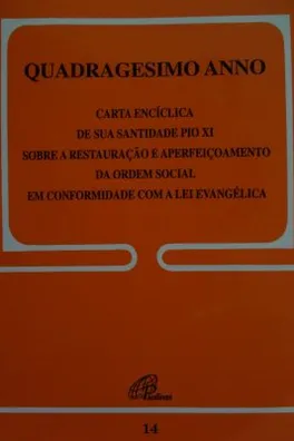 Capa de Quadragesimo Anno