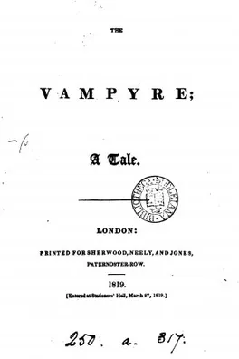 Capa de The Vampyre