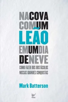 Capa de Na cova com um leão em um dia de neve
