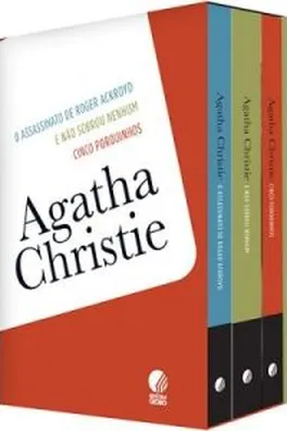 Capa de Box Agatha Christie - 3 Volumes: E Não Sobrou Nenhum, O Assassinato de Roger Ackroyd e Cinco Porquinhos