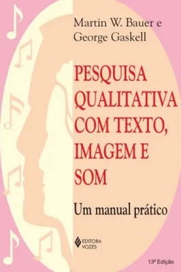 Capa de Pesquisa Qualitativa com texto, imagem e som