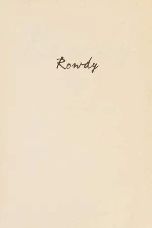 Rowdy (Marked Men, #5)