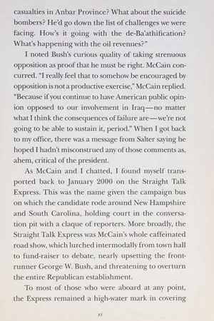 McCain's Promise: Aboard the Straight Talk Express with John McCain and a Whole Bunch of Actual Reporters, Thinking About Hope