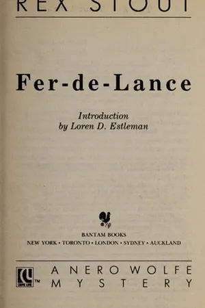 Fer-de-Lance (Nero Wolfe, #1)
