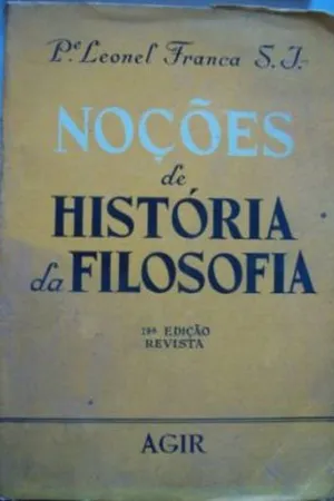 NOÇÕES DE HISTÓRIA DA FILOSOFIA