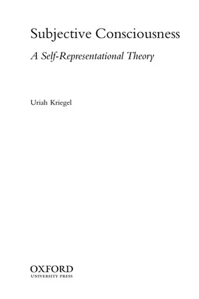 Capa de Subjective consciousness