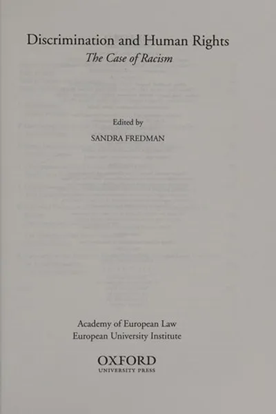 Capa de Discrimination and human rights