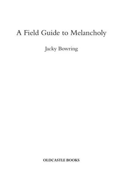Capa de A field guide to melancholy