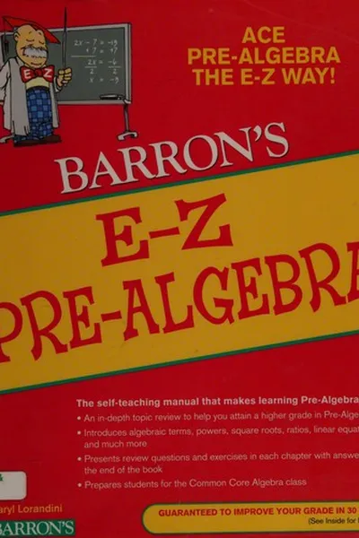 Capa de Barron's E-Z pre-algebra