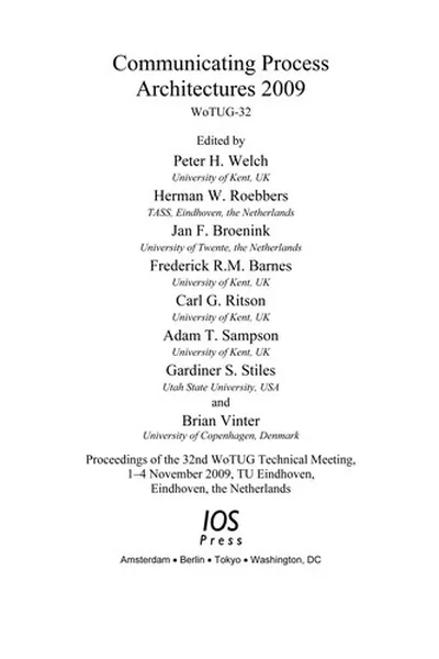 Capa de Communicating process architectures 2009