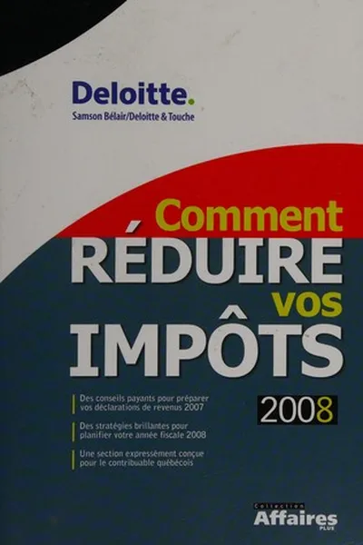Capa de Comment réduire vos impôts