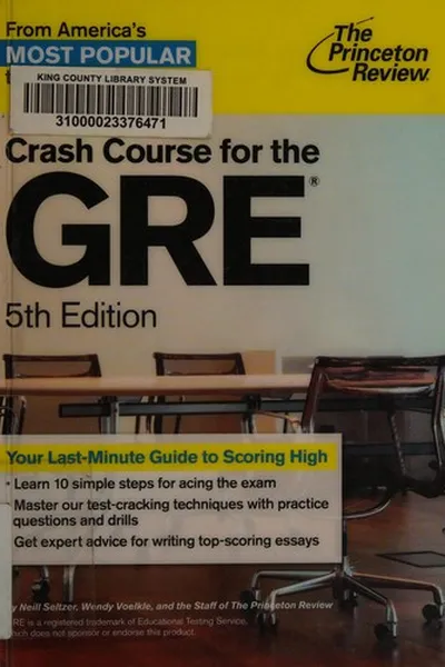 Capa de Crash course for the GRE