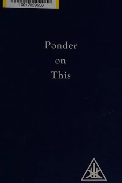 Capa de Ponder on this