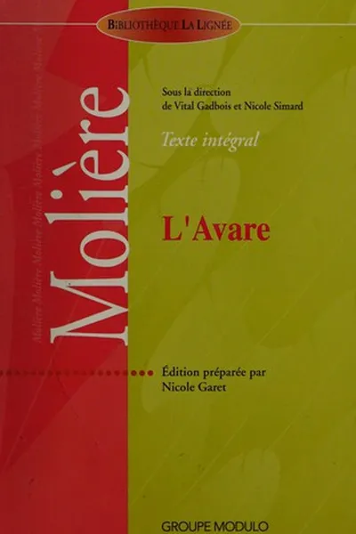 Capa de L'avare