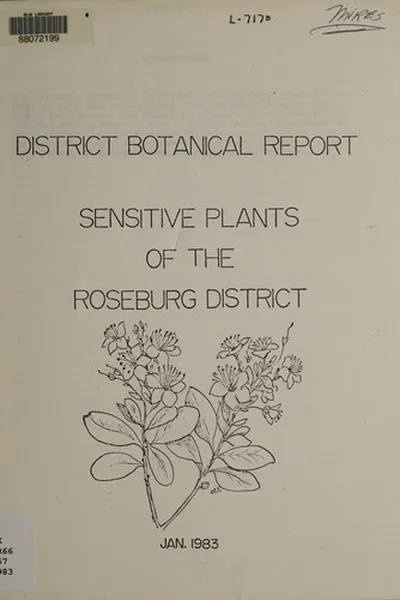 Capa de District botanical report