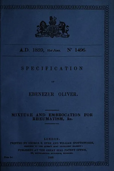 Capa de Specification of Ebenezer Oliver