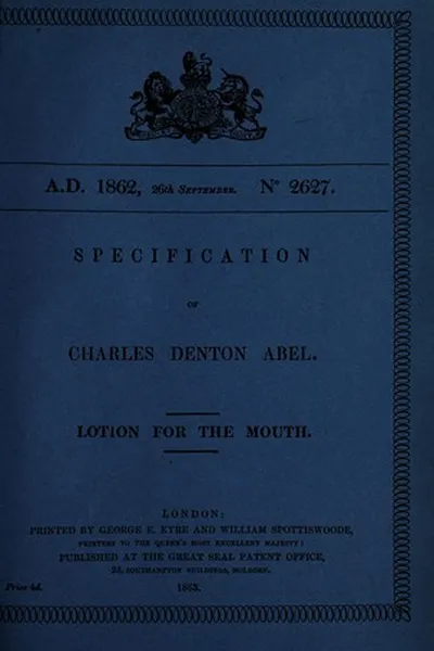Capa de Specification of Charles Denton Abel