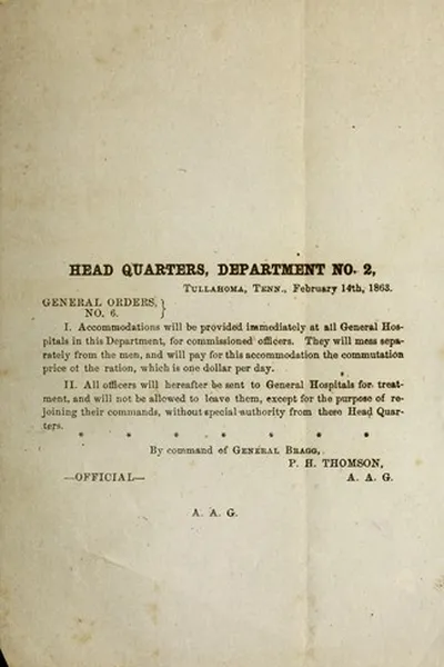 Capa de General orders, no. 6