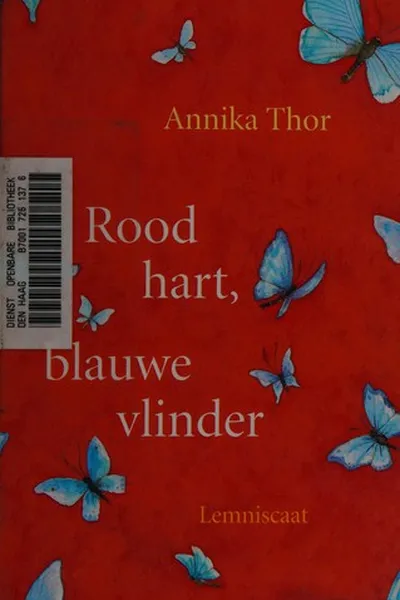 Capa de Rood hart, blauwe vlinder