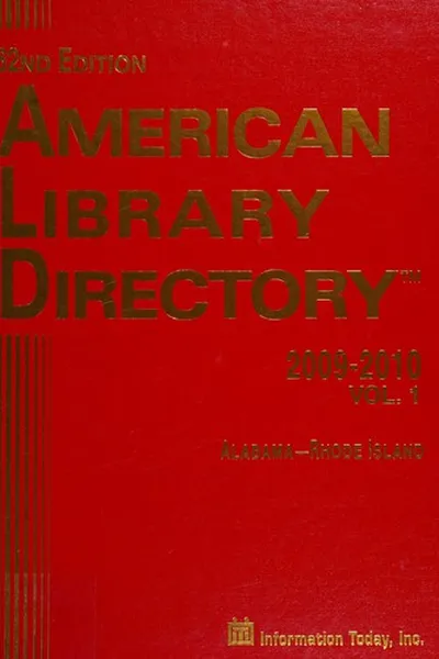 Capa de American library directory, 2009-2010