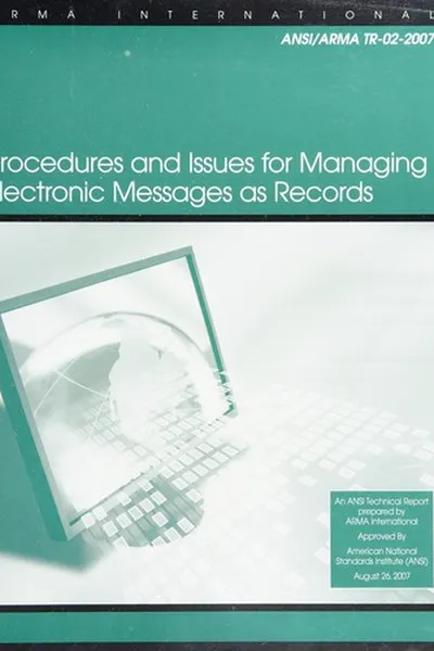 Capa de Procedures and issues for managing electronic messages as records