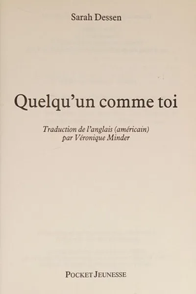 Capa de Quelqu'un comme toi