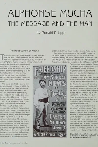 Capa de ALPHONSE MUCHA; ED. BY SARA MUCHA