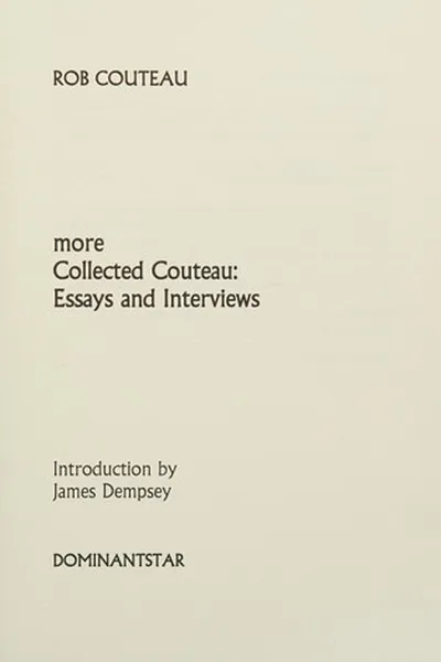 Capa de More collected Couteau