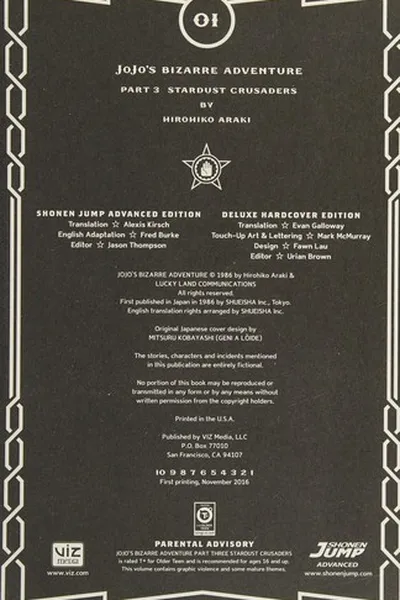 Capa de Jojo's bizarre adventure