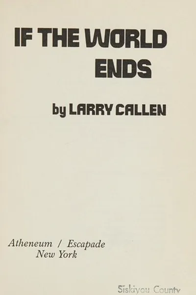 Capa de If the world ends