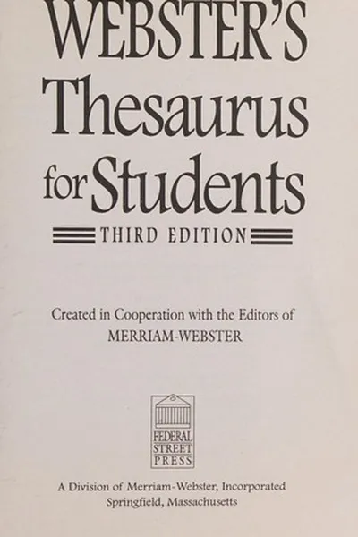 Capa de Webster's thesaurus for students
