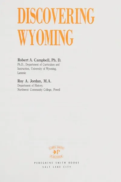 Capa de Discovering Wyoming