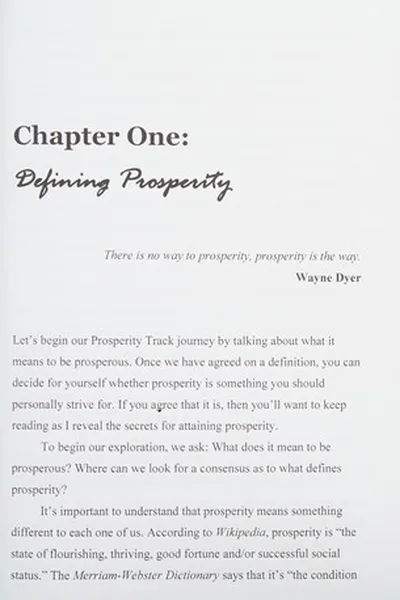 Capa de The prosperity track