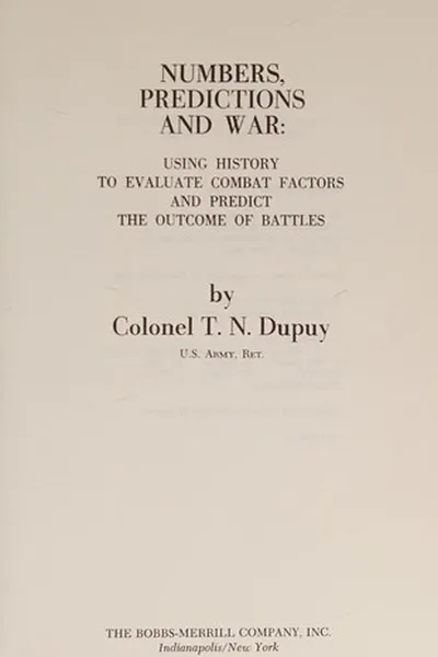 Capa de Numbers, predictions, and war