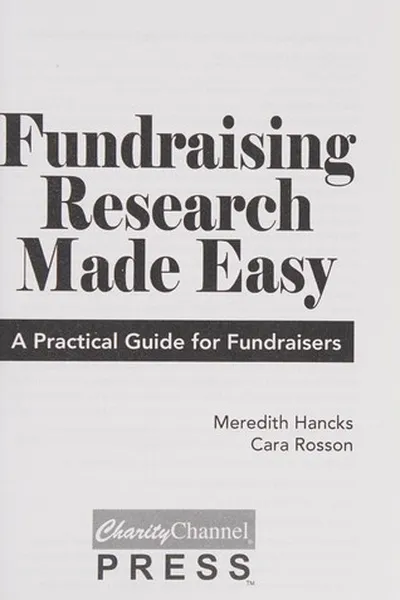 Capa de Fundraising research made easy