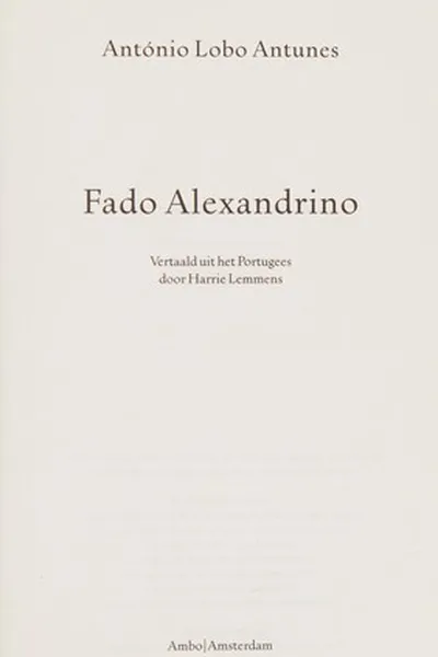 Capa de Fado Alexandrino