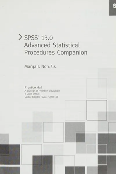 Capa de SPSS 13.0 advanced statistical procedures companion