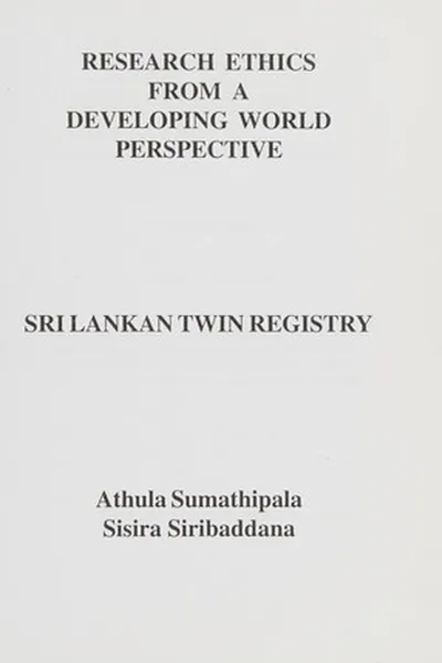 Capa de Research ethics from a developing world perspective