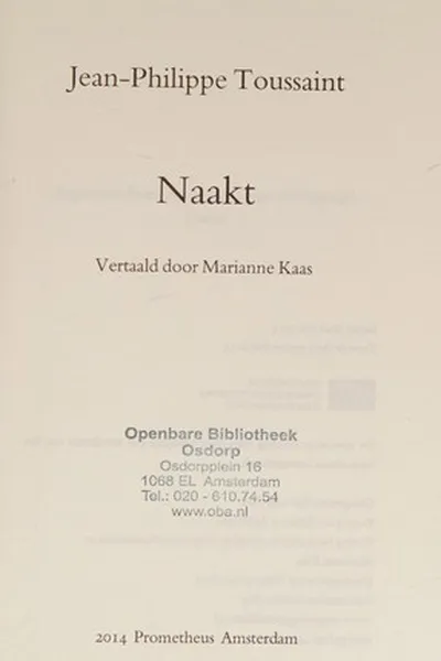 Cover of Naakt
