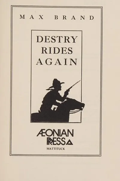 Capa de Destry rides again
