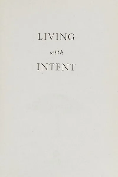 Capa de Living with intent